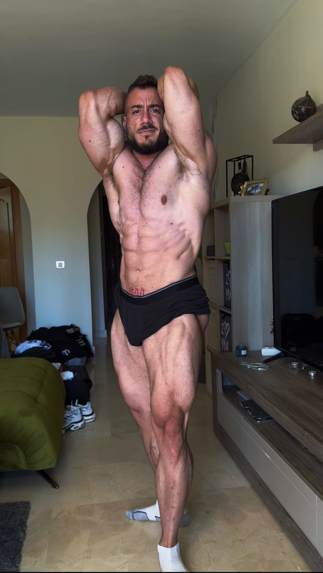 Pose de abdominales en casa